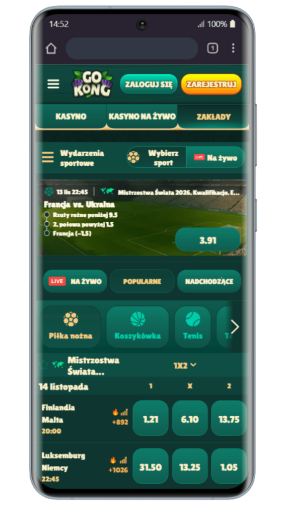 Gokong Casino automaty zakłady sportowe
