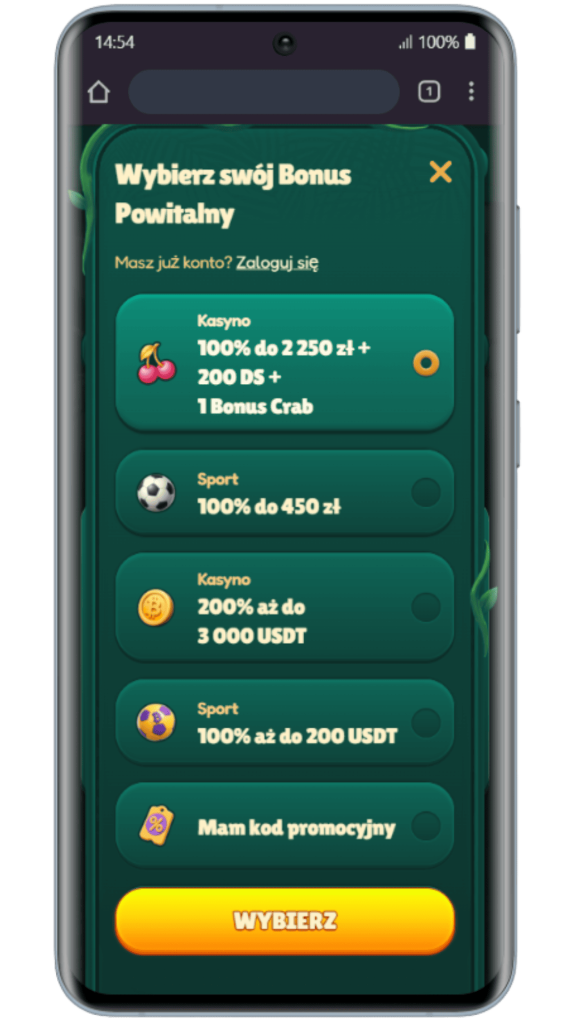 Gokong Casino Bonus za rejestrację 