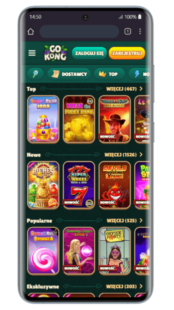 Gokong Casino popularne automaty