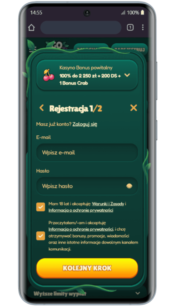 Gokong Casino rejestracja nowych członków